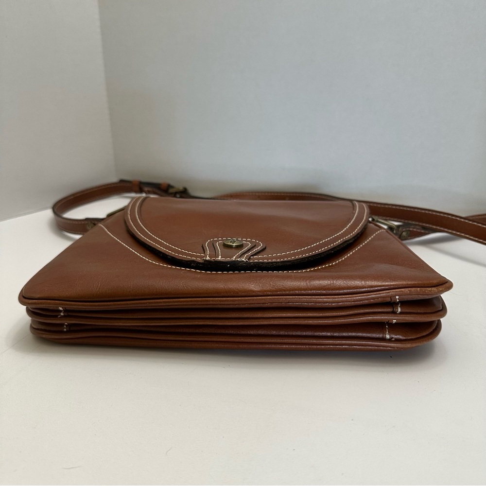 Patricia Nash Alimena Crossbody Shoulder Bag – Brown Leather, Heritage Collectio - Picture 7 of 10